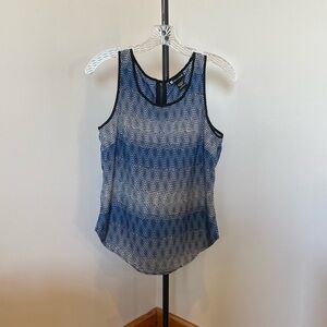 Valerie Bertanelli Mod Pattern Blue Tank Small